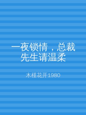一夜锁情，总裁先生请温柔